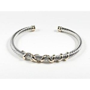 Elegant Cable Wire Band Spiral Design Brass Bangle